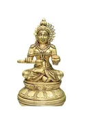 Brass Annapoorna Devi Idol – Decorative Brass Idol for Home Temple, Pooja, Festivals, and Spiritual Blessings