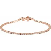 14K Gold 7/8 CTW Diamond Line 7 1/4’ Bracelet
