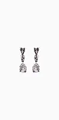 Triple Stone Pear Shape Cubic Zirconia Earrings