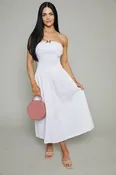 Abigail Poplin Smocked Midi Dress