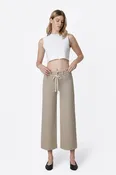 Ava crop denim in taupe