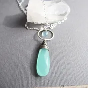 Aqua Chalcendony Necklace