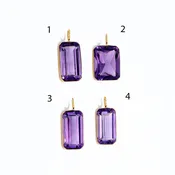 Amethyst 14K Gold Charm