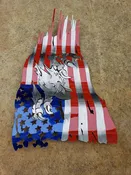 24" x 14" Bald Eagle Battle Worn Flag