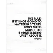 5 X5 Rule By Imperfect Dust Art Print - 12 X 16