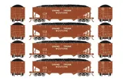 Athearn ATH33088 HO 40ft Offset Coal Hopper, Grand Trunk Western 4-Pack #2