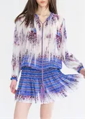 FADED LI BROCADE PRINT DRESS