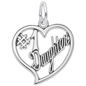 #1 Daughter Charm in Sterling Silver