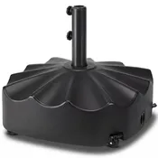 123lb Capacity Fillable Mobile Umbrella Base w/ 4 wheels - Wavy Design