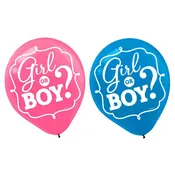 Amscan Girl or Boy? 15 Count Latex Balloons