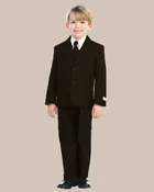 5-Piece Boy’s 2-Button Dress Suit – Brown
