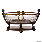 A Fine Egyptian Revival Bronze and Cut Glass Centerpiece