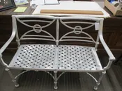 Black Cast Aluminum Loveseat