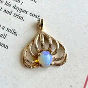 14K Yellow Gold & Opal Pendant