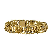 French Flowers Link Bracelet — Gray & Davis: Antique & Custom Jewelry