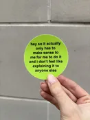 365 Buttons Quote Brat Sticker