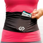 Sporteer VersaFlex Compression Running Belt | Bounce-Free Waist Pack for Phones, Travel, and Medical Devices