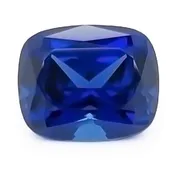 11x9mm Chatham Lab-Grown Antique Cushion Cut Blue Sapphire, Weighs 4.91 – 6.14 Ct.