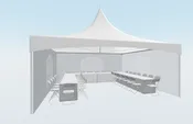 20’x20′ High Peak Frame Package (seated guests-U shape)
