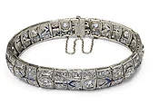 SOLD - Art Deco Platinum and Diamond Bracelet
