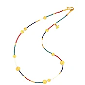 24K Colored Stone Necklace