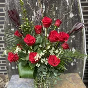 Crafted Dozen Red Roses