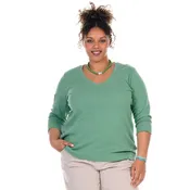 3/4 Sleeve Logo Fem T Plus Size Lagoon