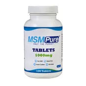 MSMPure MSM Tablets – 1,000 mg Organic Sulfur per Tablet for Joint Flexibility, Skin & Hair Support- US-Sourced MSM