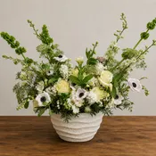Serenity: Ivory & Green Spring Garden Arrangement