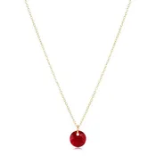 16" Necklace Gold - Reflection Small Charm January