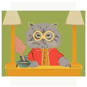 2.5'' x 3.5'' Judgmental Cat Magnet