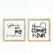 10x10 Reversible Sunshine Wood Sign