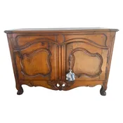 18th Century French Louis XV Provincial Buffet in Solid Walnut