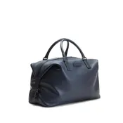 Borsone da viaggio da uomo in pelle navy