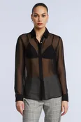 Chiffon Button Down