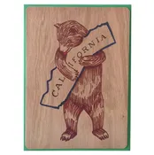 Everyday Wood Flat Card - California Bear