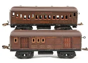 1930-32 AF Brown No. 3000 RPO Mail Car & No. 3001 'Columbia' Pullman (O-Gauge)