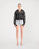 CLOUD Jacket — Embroidered Organza and Plongé Lambskin Leather