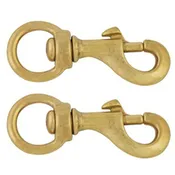 1 In X 3 1/2 Hilason Swivel Round Eye Bolt Snap Solid Brass