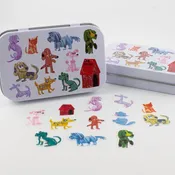 Dog Park Washi Flake and Stationery Trinket Tin