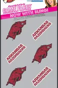 Fanapeel / Gamefaces - Arkansas Game Faces® Glitter 6 Temporary Tattoos