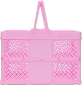 Pink Foldable Storage Crate Large