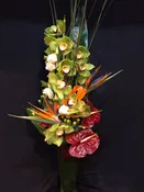 Exquisite Tropical Elegance Flower Arrangement | Vibrant Orchid Display — A1 Flowers