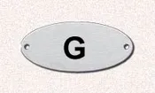 Letter  Tags (26pcs) - Silver Background - Oval - 1" x 2.25"