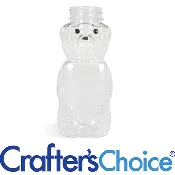 8 oz Clear PET Honey Bear Bottle - 38/400
