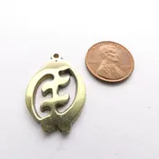 Adinkara Pendants, Brass, Nyame Ye Ohene, Medium, 30mm long