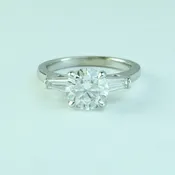 2.28ct Lab Grown Round Brilliant Three Stone Diamond Ring