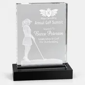 3D Crystal Golf Award
