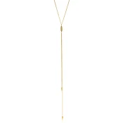 Gold and Diamond Lariat Marquise Disc Necklace 14k Yellow Gold