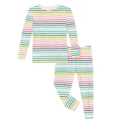 2 Piece Pajama Set (Long Sleeve) - Happy Stripe